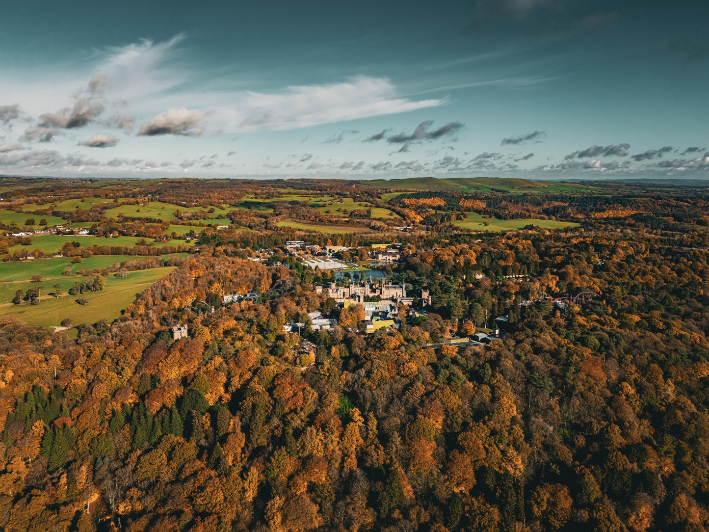 Alton Towers, Aerial Autumn View
