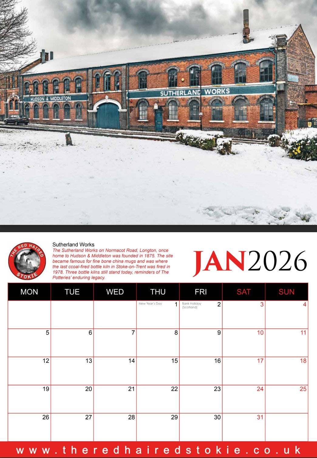 2026 Stoke-on-Trent Calendar – Pre-Order