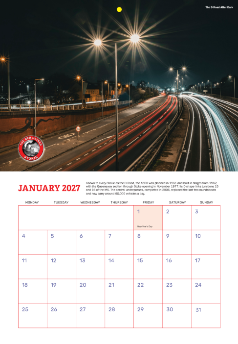 2027 Stoke-on-Trent Calendar – Pre-Order